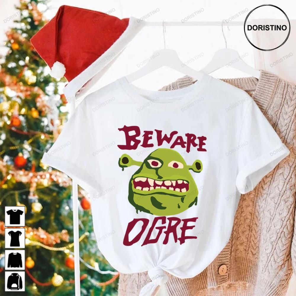 Beware Ogre Shrek Sign Trending Style